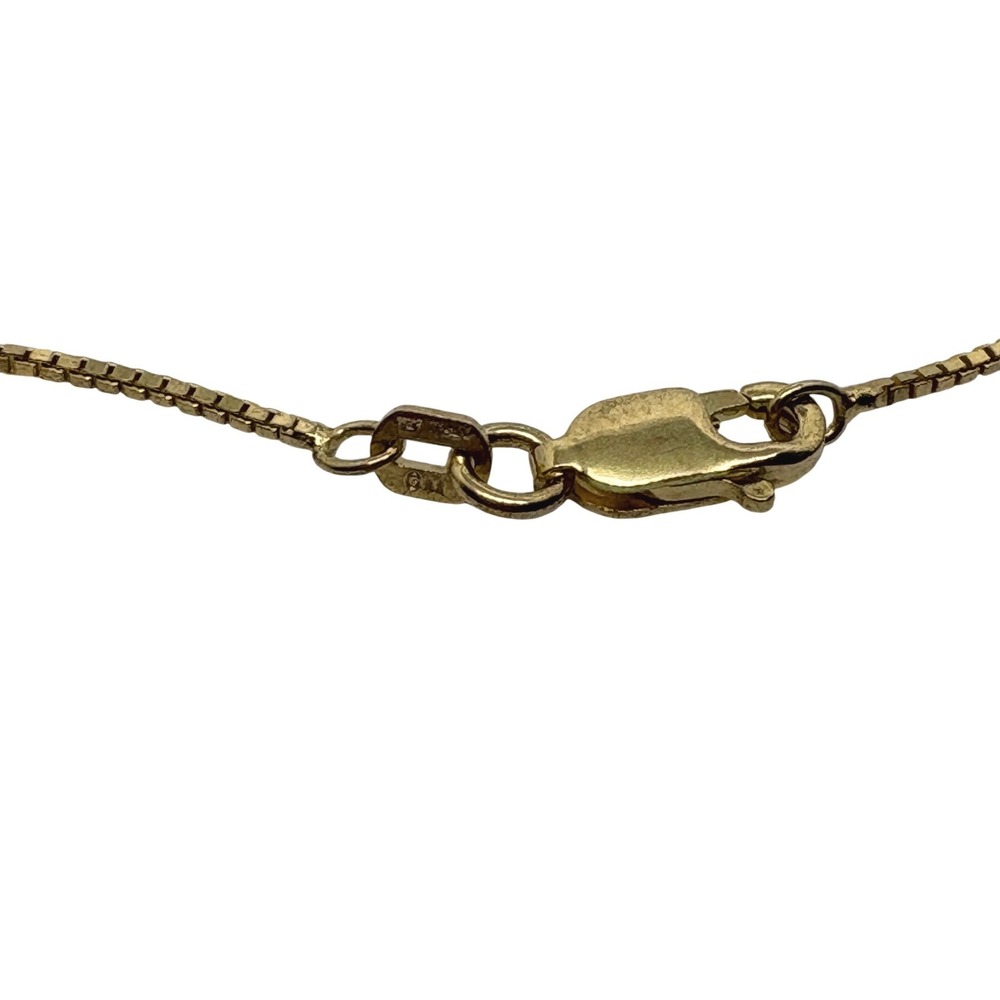 Italian Sterling Silver 925 Gold Vermeil Box Chain Necklace 21" Gold Tone - Picture 9 of 9